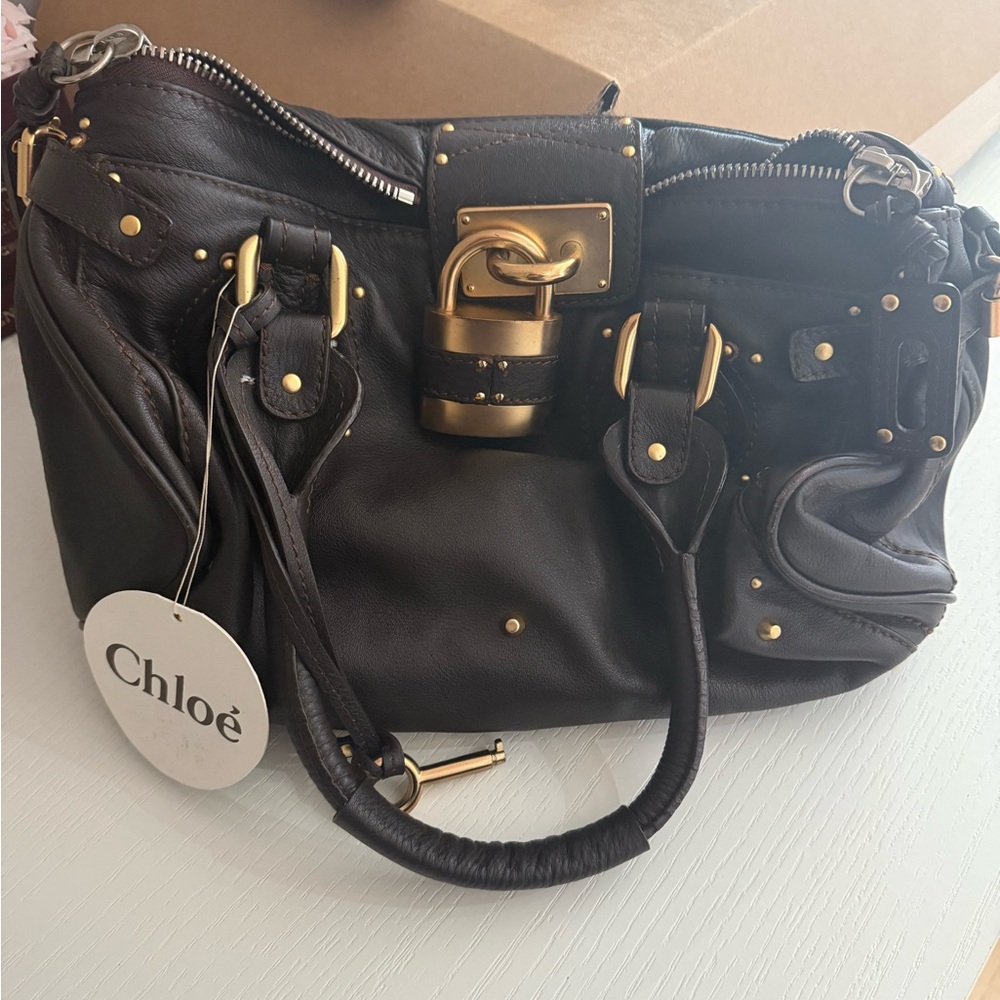Chloé Paddington Satchel – Brown Leather with Gold Hardware – Authentic